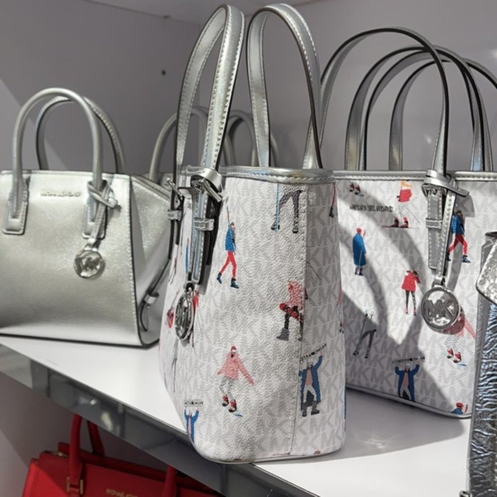 Michael Kors Jet Set Girls XS Convertible Satchel Bright White - Picture 7 of 16